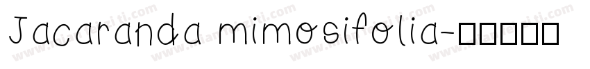 Jacaranda mimosifolia字体转换